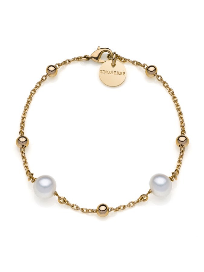 Bracciale dorato perle naturali - UNOAERRE