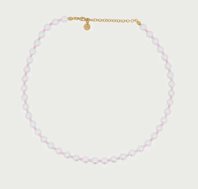 Girocollo Perla e zirconi milky - RUE DES MILLE