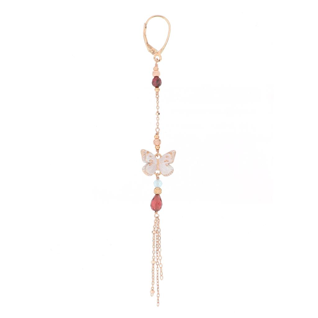 Orecchino Mono Maman Et Sophie lungo Farfalla Bianca - MAMAN ET SOPHIE