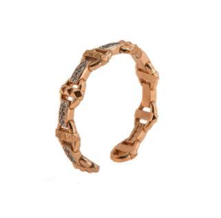 Anello Rue Des Mille Facetta Con Maglie Marine - RUE DES MILLE