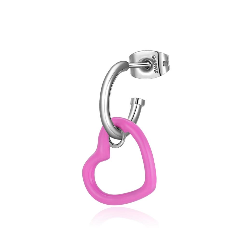 Orecchino Mono S'agap&ograve; Vibes Fucsia - SAGAPO