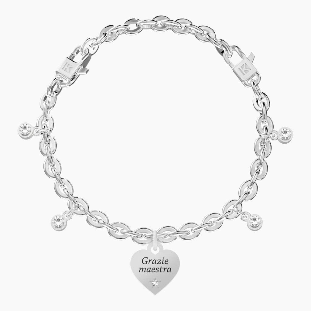 Bracciale regolabile con cuore maestra - KIDULT