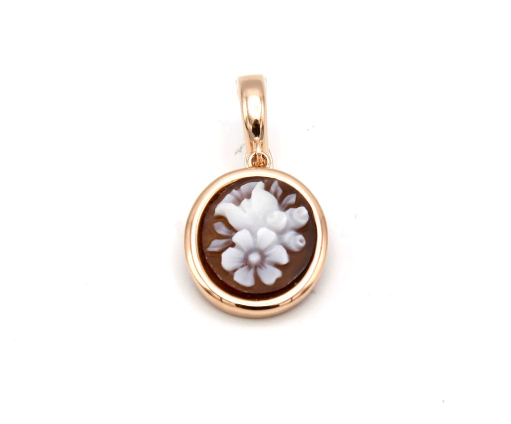 Pendente Cameo italiano Fiori - CAMEO ITALIANO