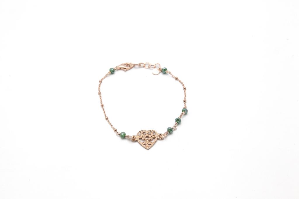 Bracciale Sacramore Firenze Cuore Traforato Verde - SACRAMORE FIRENZE