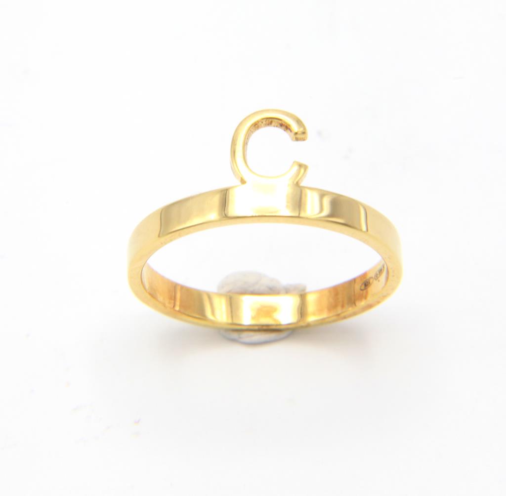 Anello Lettera C - LORENZO SEGONI SILVER