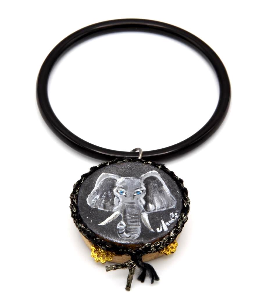 Bracciale Rigido Aml&egrave; Con Tamburo Elefante - AMLÉ