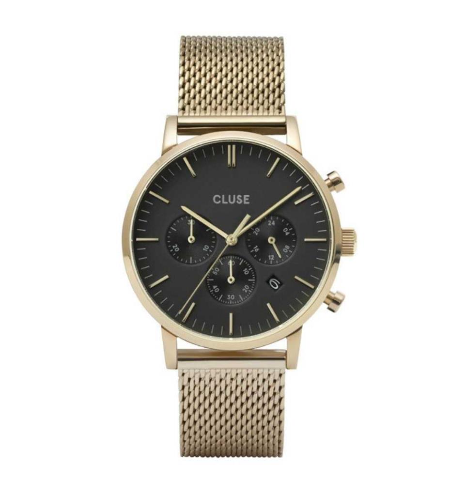 Aravis chrono mesh gold black/gold - CLUSE