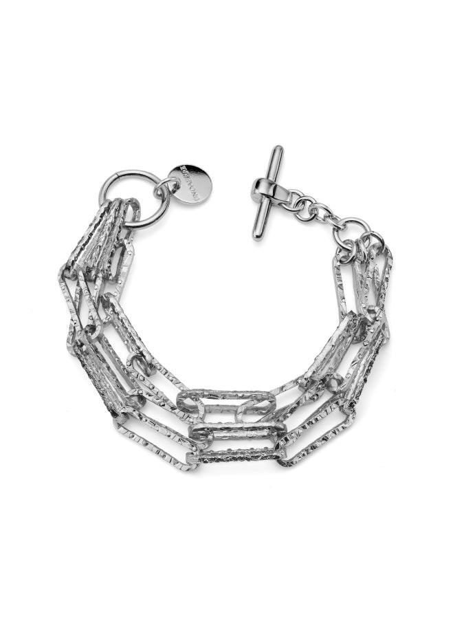 Bracciale catena multifilo argentato - UNOAERRE