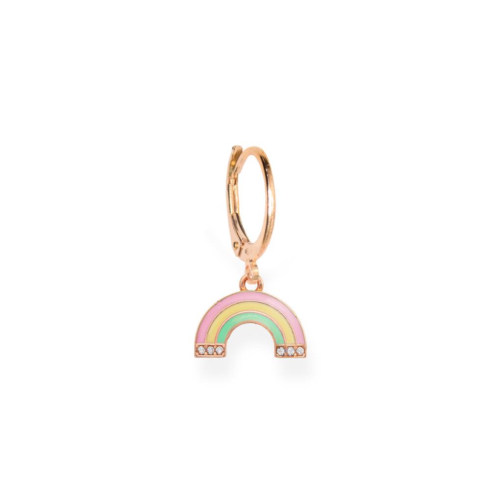 Orecchino singolo Versari Accessories con ciondolo arcobaleno smaltato - VERSARI ACCESSORIES