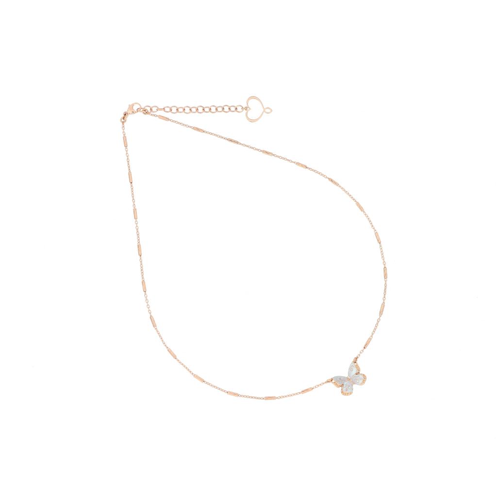 Collana Girocollo Maman Et Sophie con Farfalla Bianca - MAMAN ET SOPHIE