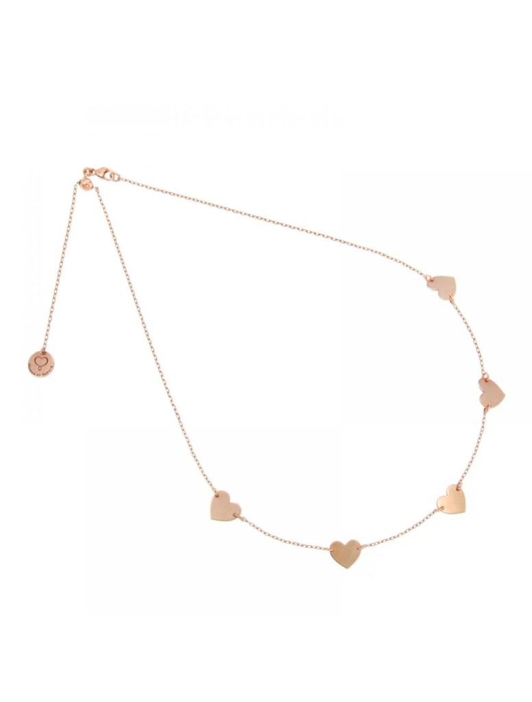 COLLANA GIROCOLLO CHOKER CON CINQUE CUORI - MAMAN ET SOPHIE