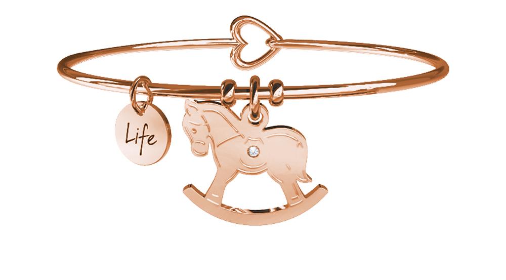 BRACCIALE IN ACCIAIO 316L E PVD ROS&Egrave; - KIDULT