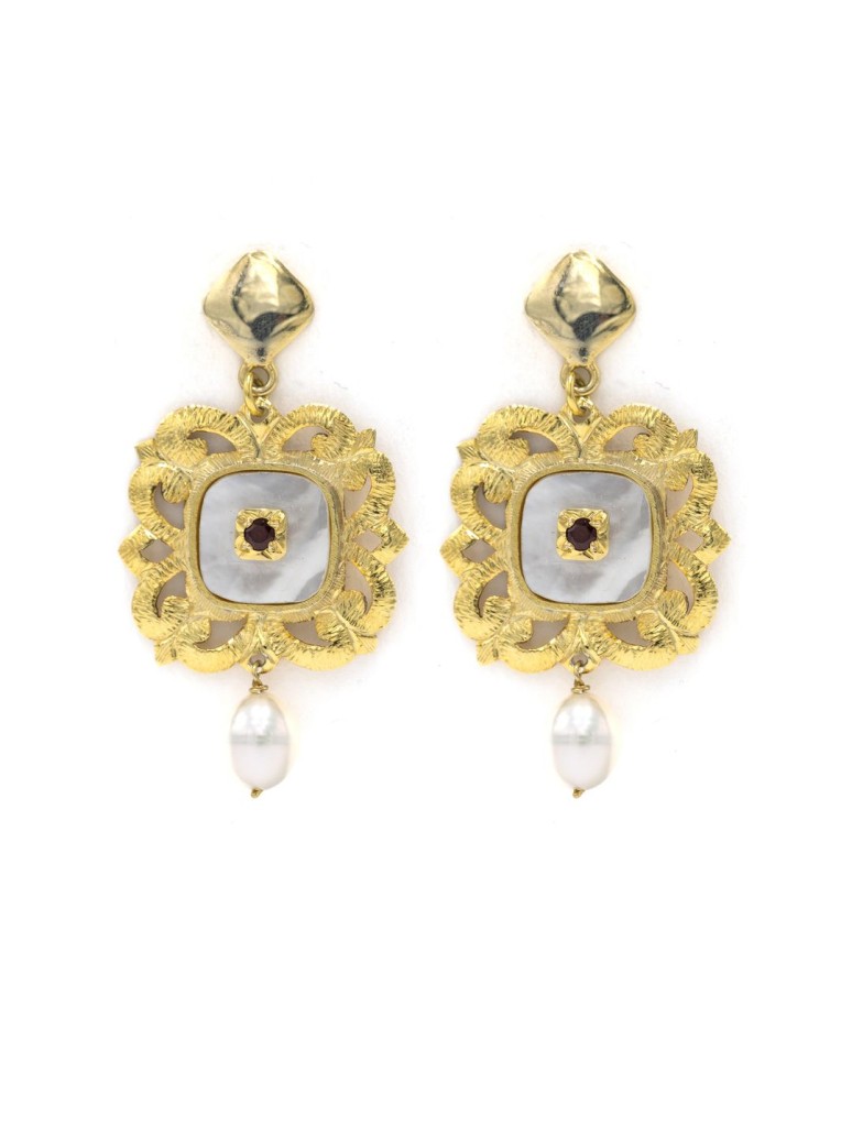 Orecchini Square Smalto - SACRAMORE FIRENZE