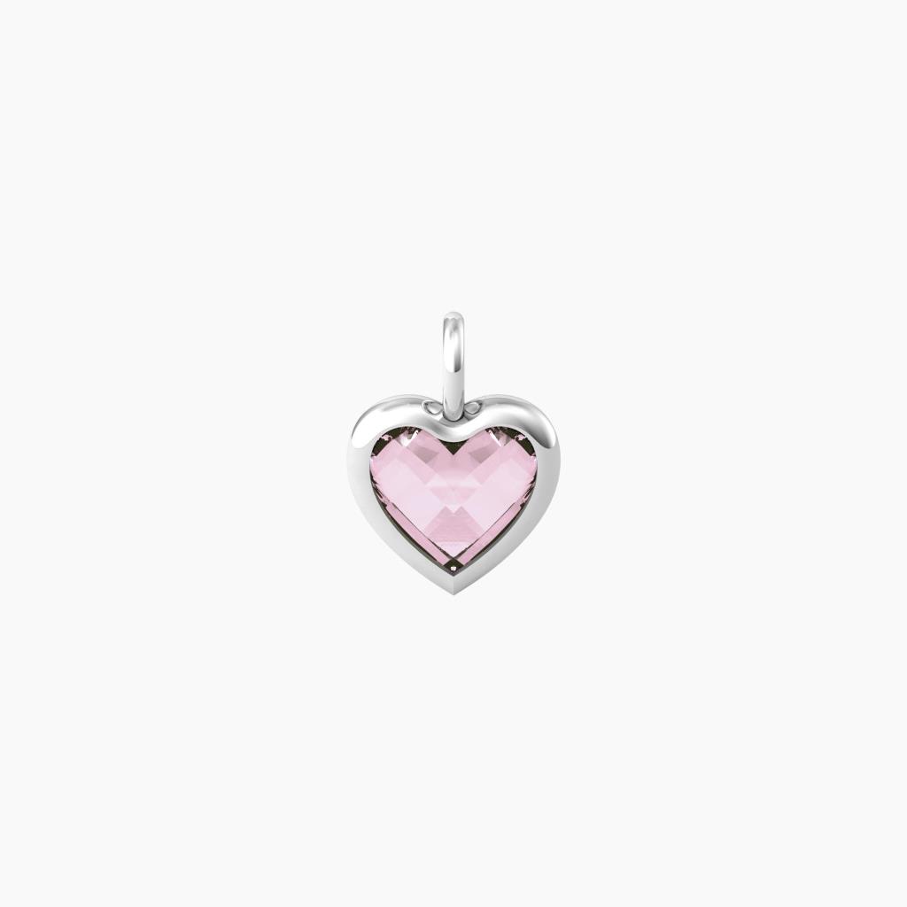 Ciondolo Kidult a forma di cuore in glass rosa - KIDULT COMPONIBILE