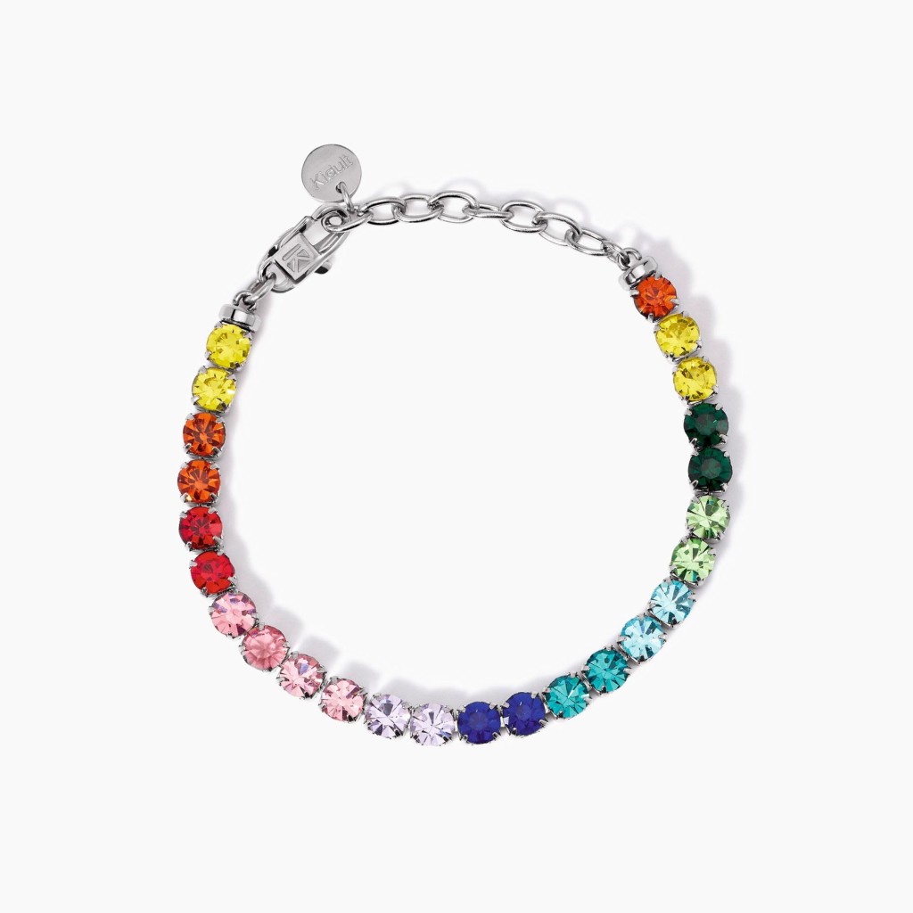Bracciale tennis cristalli multicolor - KIDULT