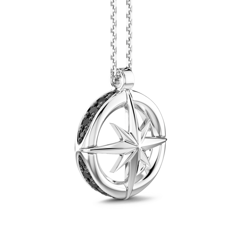 Collana Zancan in argento con pendete a rosa dei venti - ZANCAN