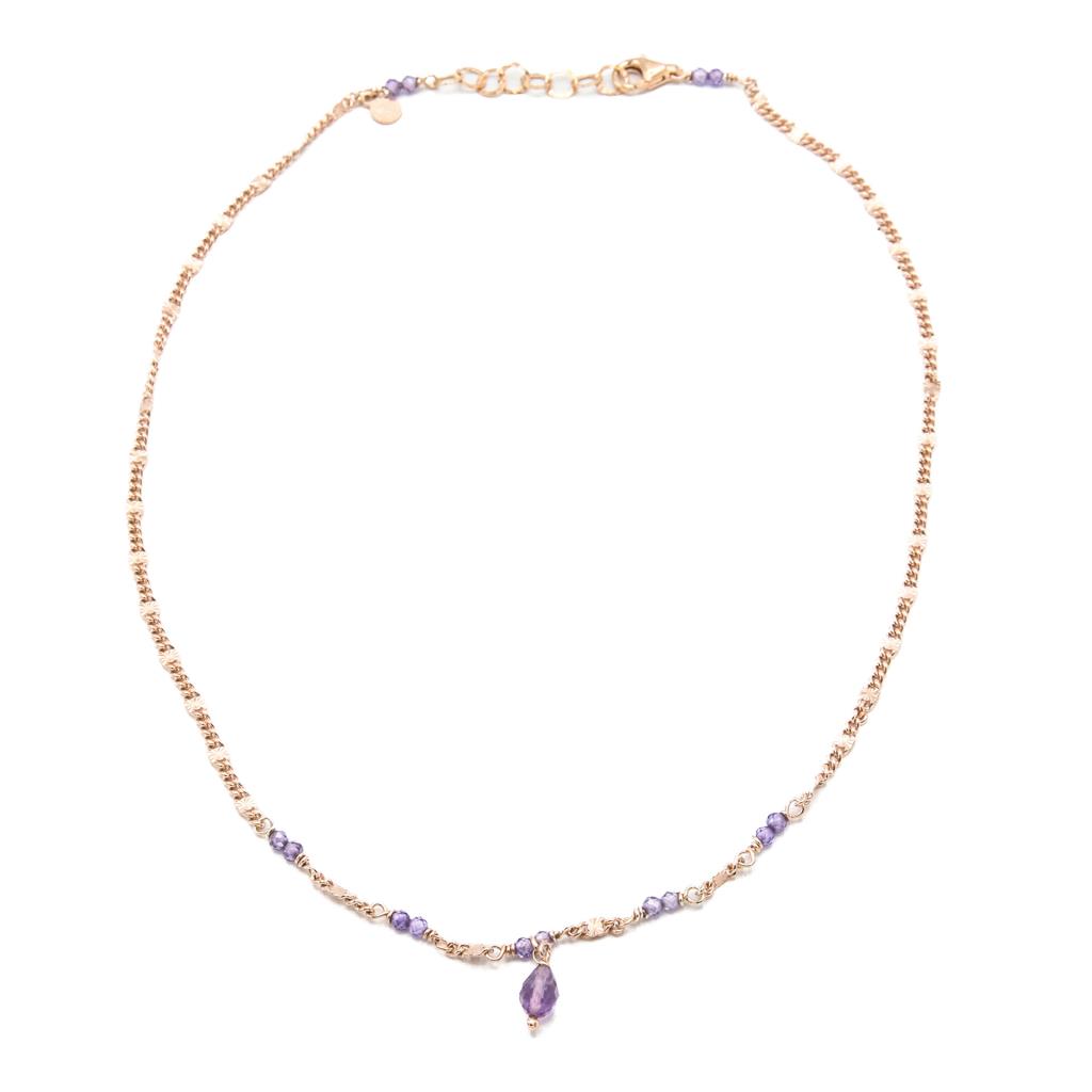 Collana Sacramore Firenze  Pendente e Pietre Viola - SACRAMORE FIRENZE