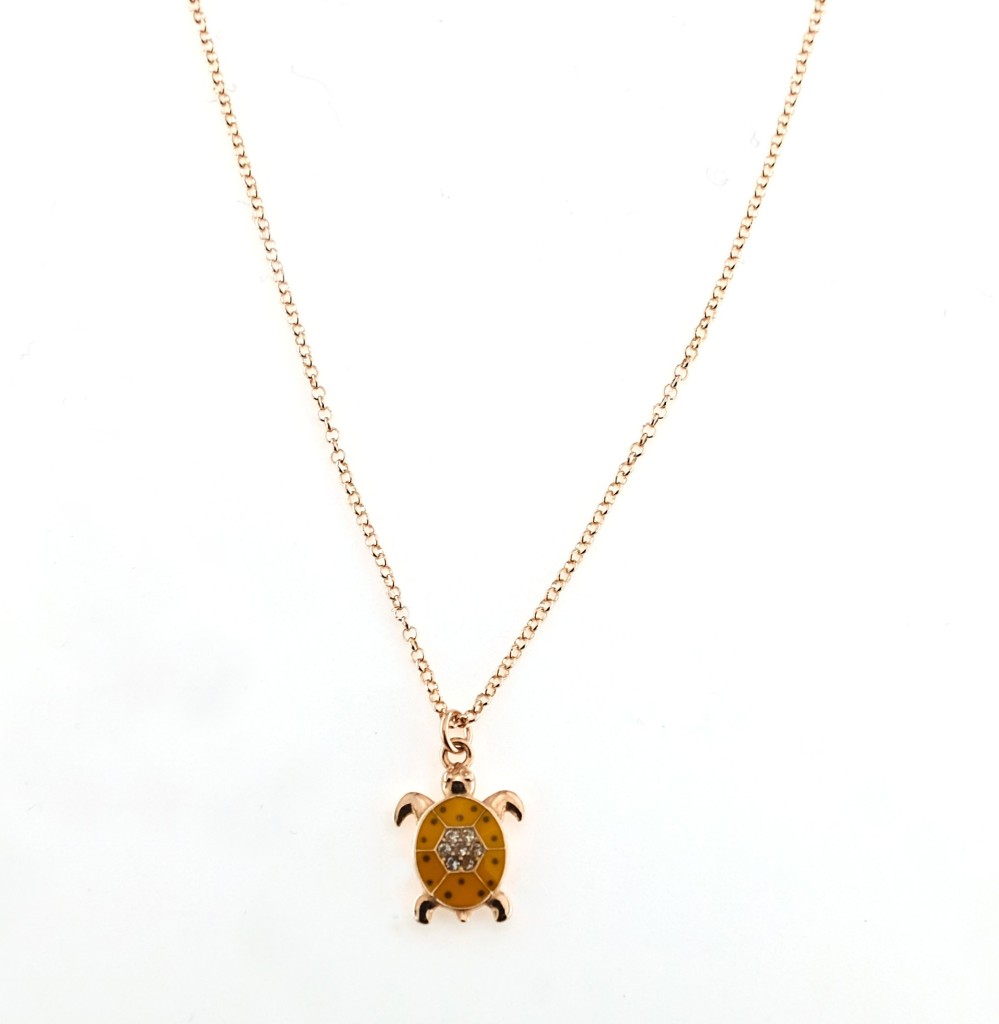 Collana tartaruga smaltata pavé - VERSARI ACCESSORIES