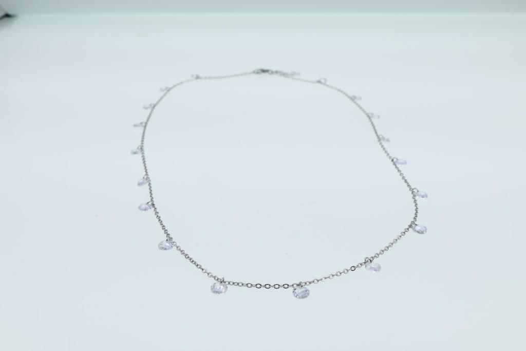 COLLANA IN ARGENTO PIETRE BIANCHE - LORENZO SEGONI SILVER