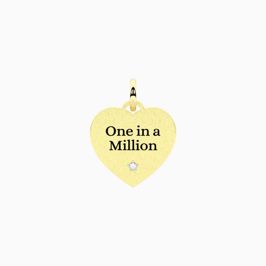 Ciondolo dorato one in a million - KIDULT COMPONIBILE