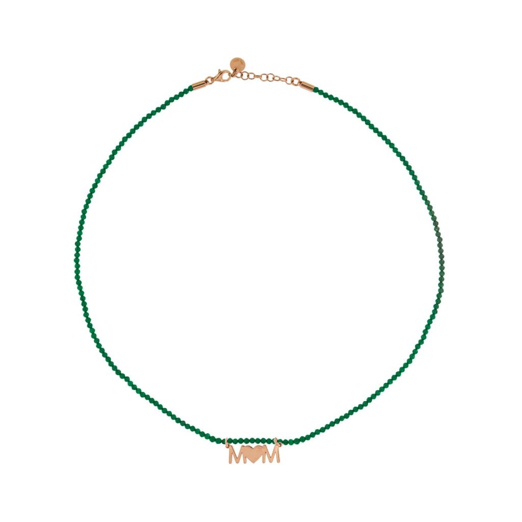 Collana Girocollo Rue Des Mille Pietre Verdi Mom - RUE DES MILLE