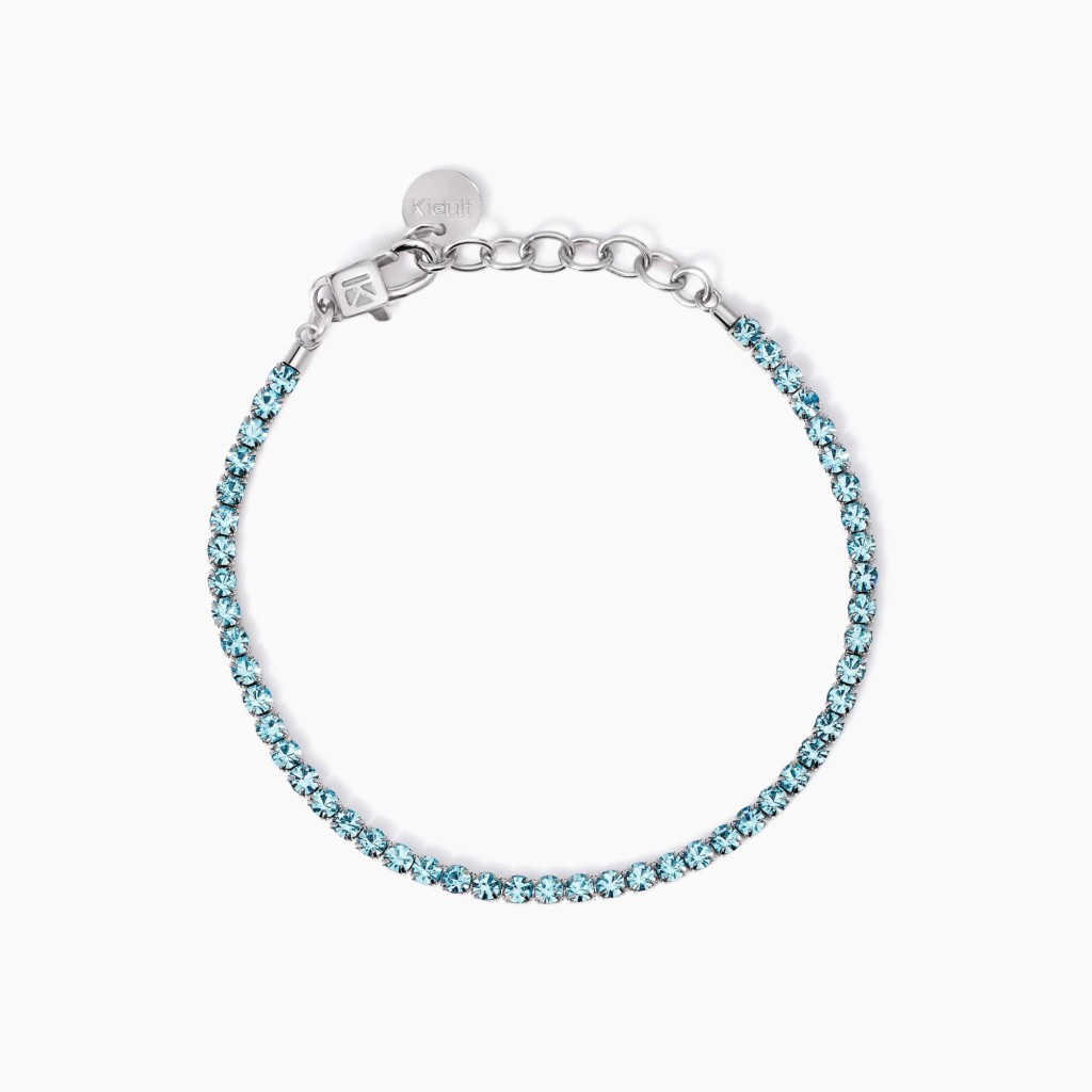 Bracciale tennis con cristalli azzurri - KIDULT