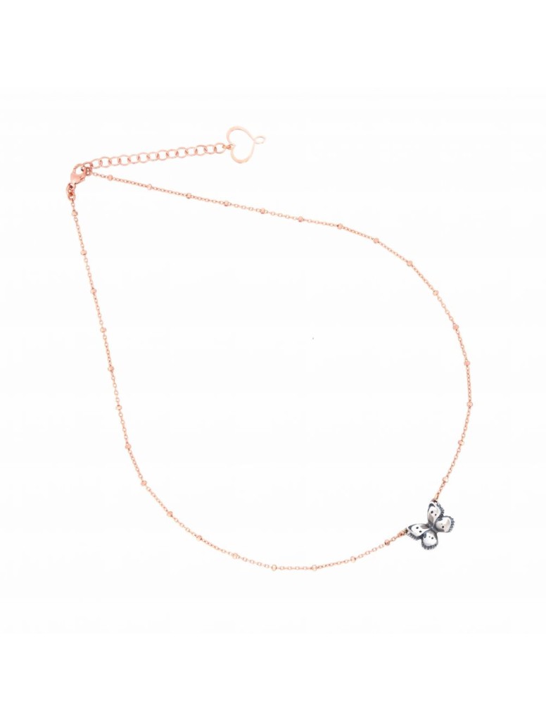 GIROCOLLO CON FARFALLA GRANDE IN AGENTO BRUNITO - MAMAN ET SOPHIE