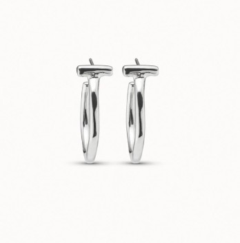 Orecchini rotondi placcati argento Sterling - UNO DE 50