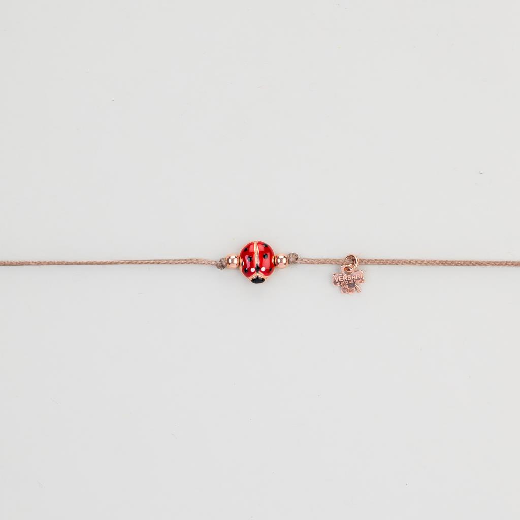 Bracciale Versari con cordino e Coccinella - VERSARI ACCESSORIES