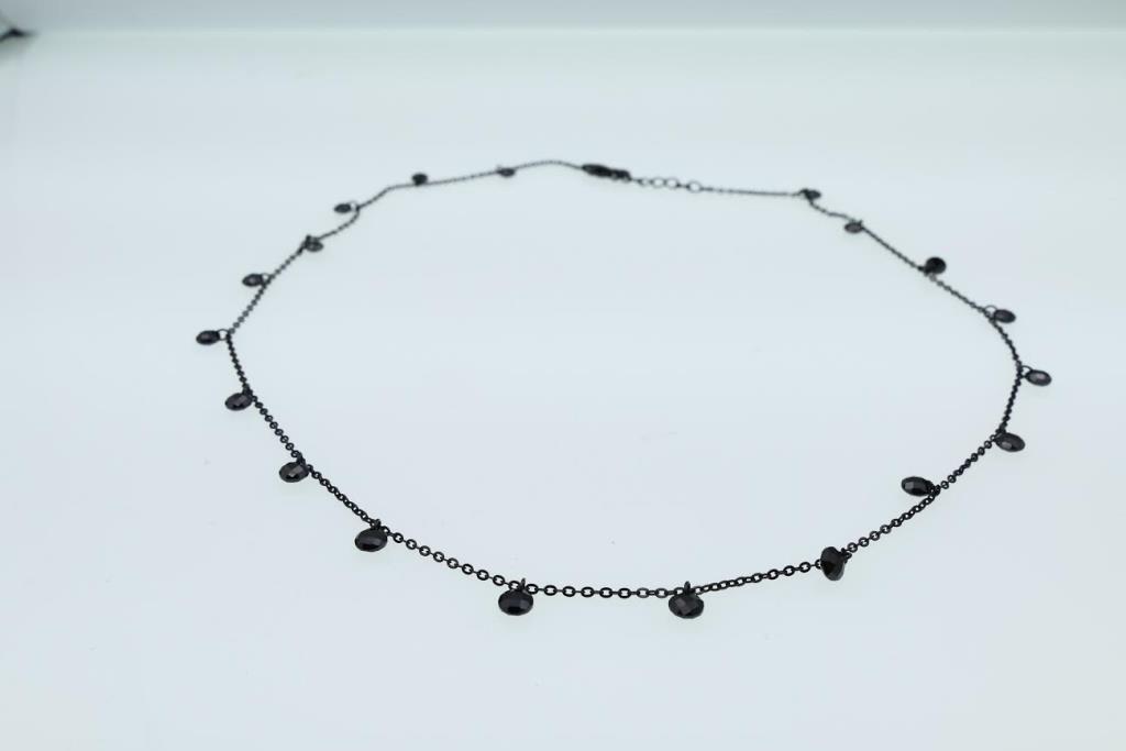 COLLANA IN ARGENTO PIETRE NERE - LORENZO SEGONI SILVER