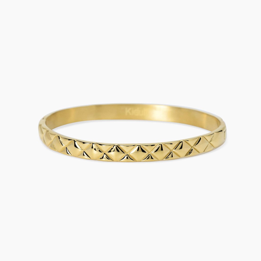 Bracciale bangle matelass&eacute; in dorato - KIDULT