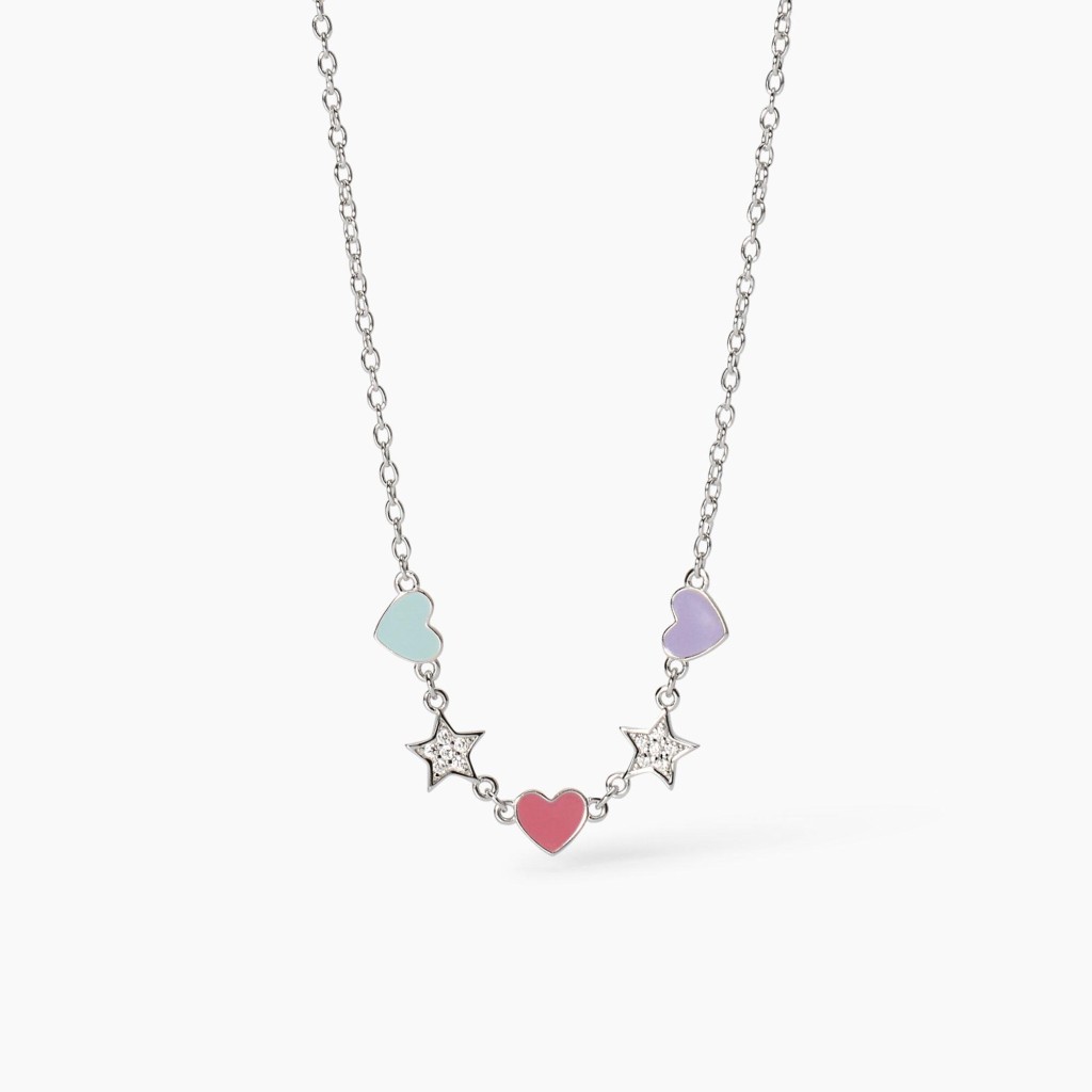 Girocollo da bambina con cuori e stelle - MABINA