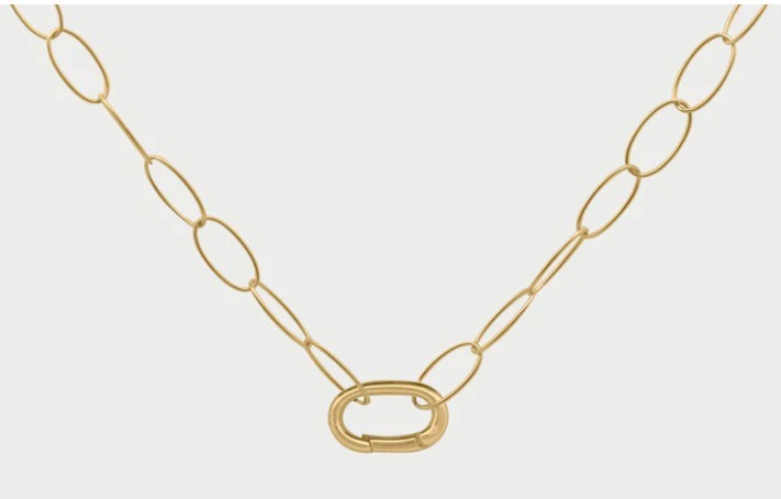 Collana Lunga Base Maglie ovali anello ovale - RUE DES MILLE