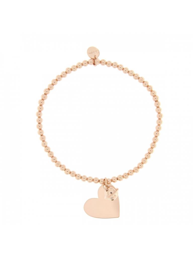 BRACCIALE ARG ELASTICO TIT 925% 1 SOG CUORE - RUE DES MILLE