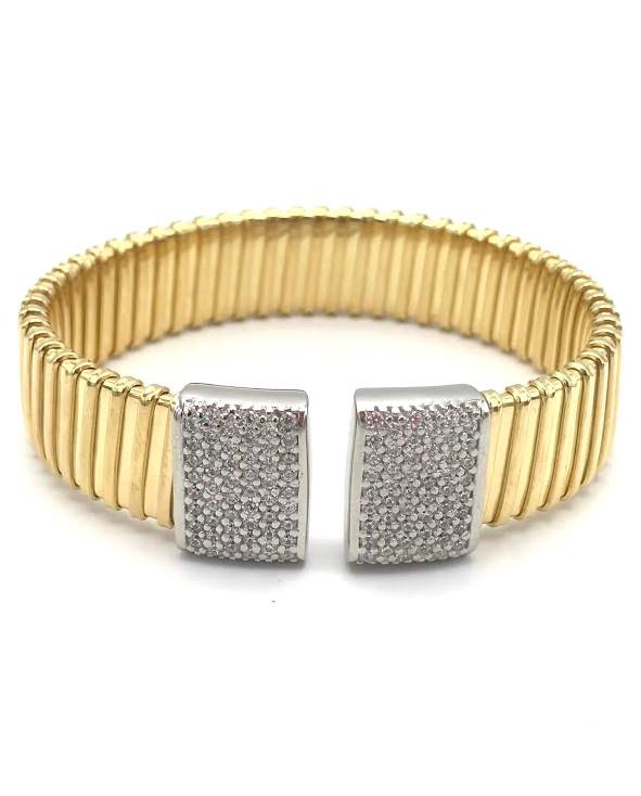 Bracciale Vinatage Aperto con Zirconi  - VINTAGE JEWELLERY