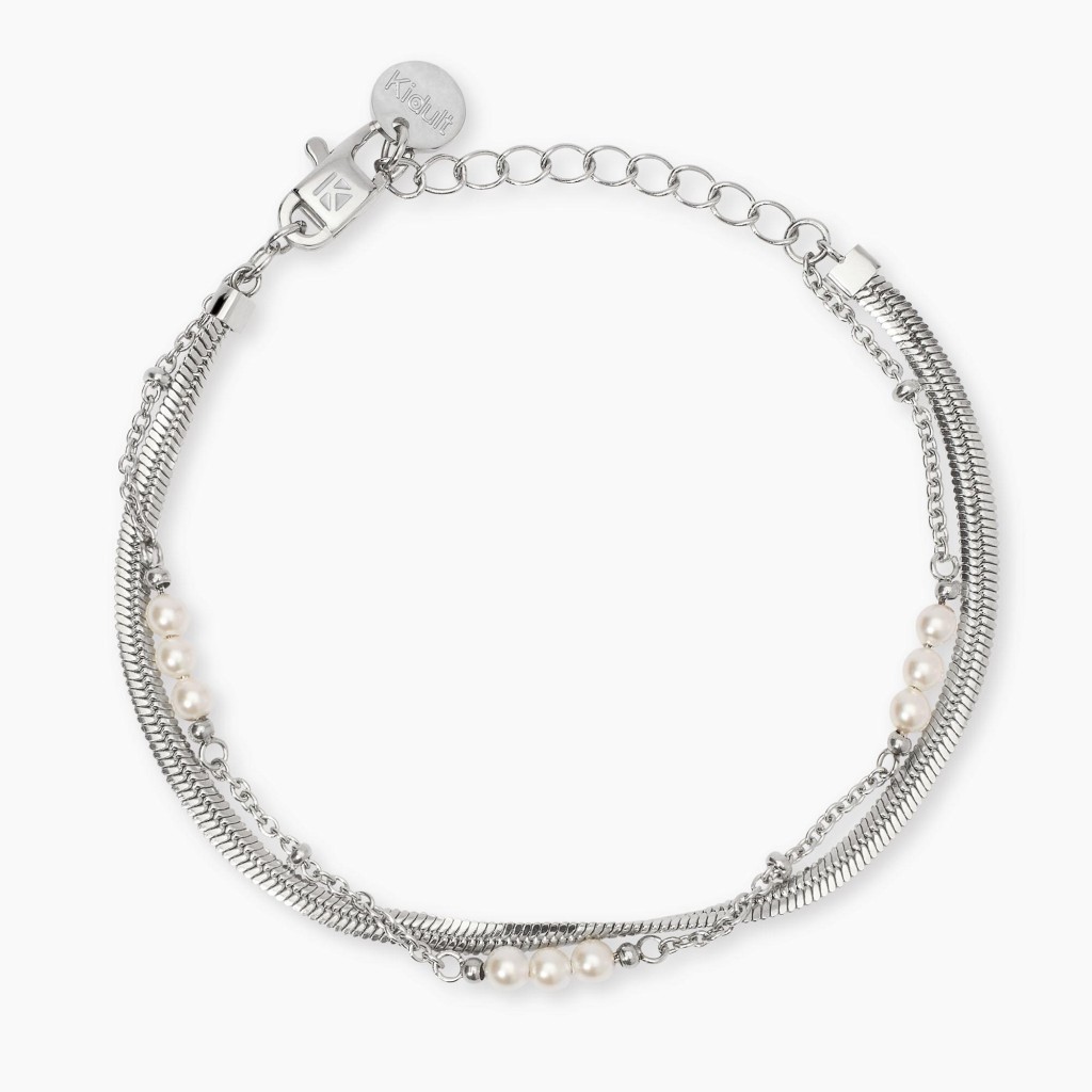 Bracciale con catene e perle conchiglia - KIDULT