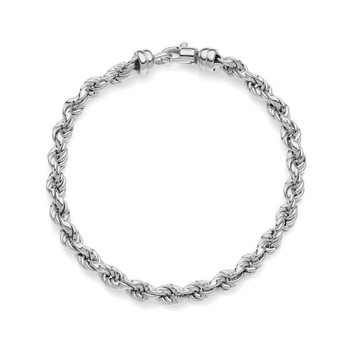 Bracciale Unoaerre catena corda in argento - UNOAERRE