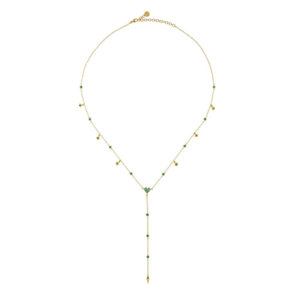 Collana Rue Des Mille Rosario Zirconi Verdi - RUE DES MILLE