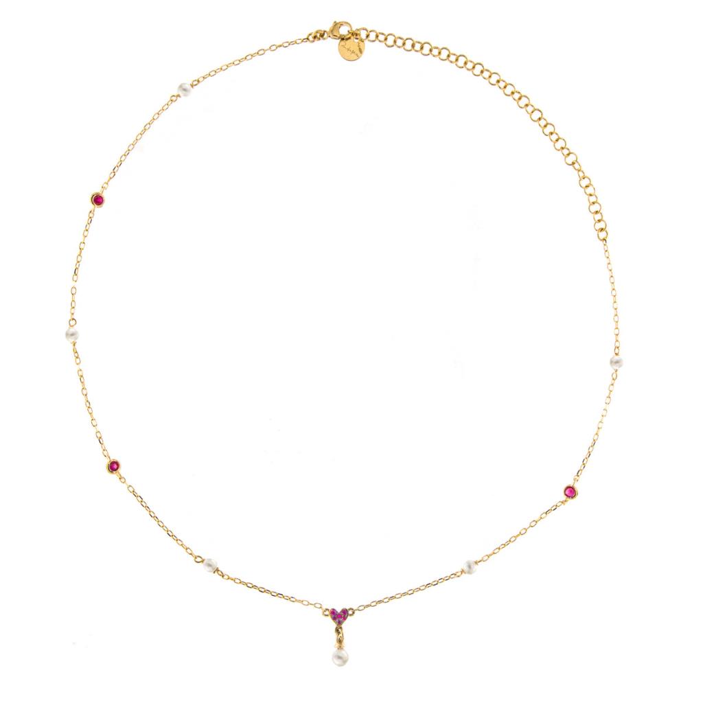 Girocollo Catena Perla Pendente Galactica Rue Des Mille - RUE DES MILLE