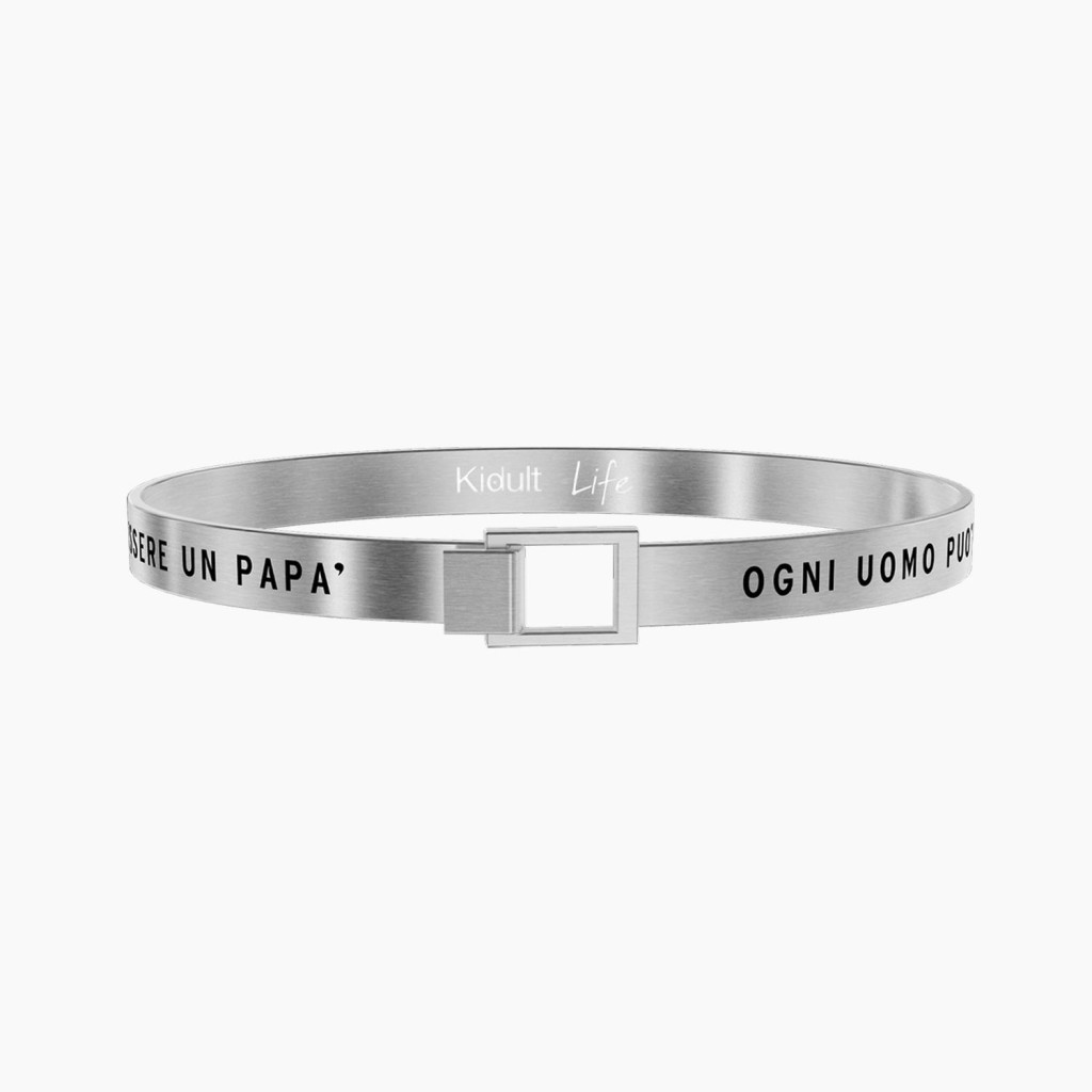 Bangle da uomo con frase papà - KIDULT