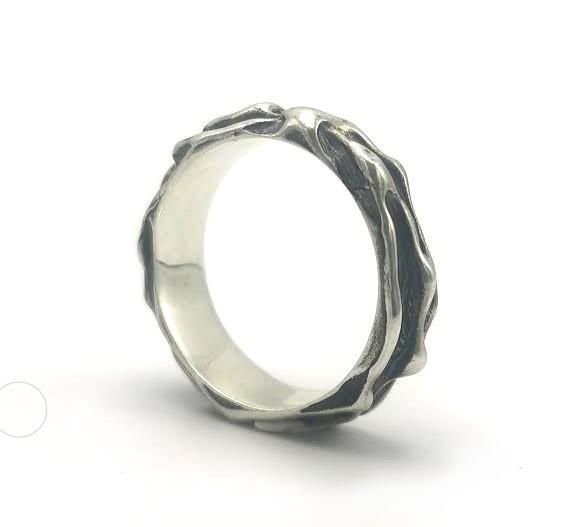 Anello Amantide Fede Intarsiata Larga - AMANTIDE