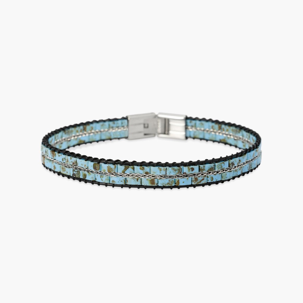 Bracciale in turchese sintetico con cordino - KIDULT