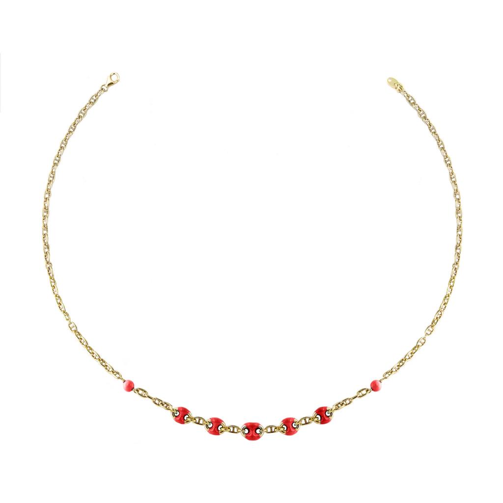 Collana Rue Des Mille Maglia Marina Smaltata - RUE DES MILLE