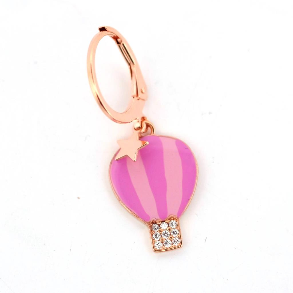 Orecchino singolo Versari Accessories con ciondolo mongolfiera smaltata - VERSARI ACCESSORIES