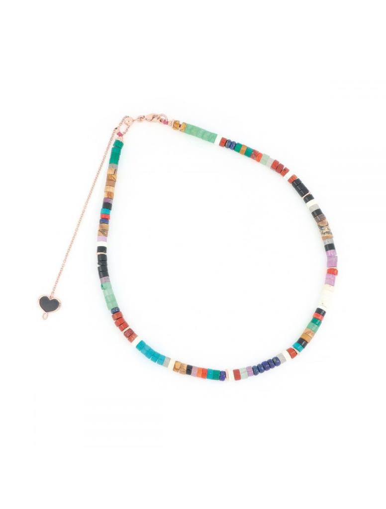 Girocollo Maman et Sophie America con Pietre Multicolor - MAMAN ET SOPHIE