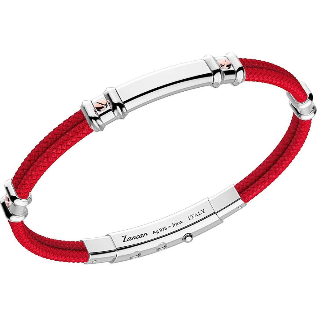 Bracciale Zancan Argento e Corda Rossa - ZANCAN