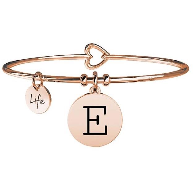 Bracciale kidult Lettera E Ros&egrave; - KIDULT