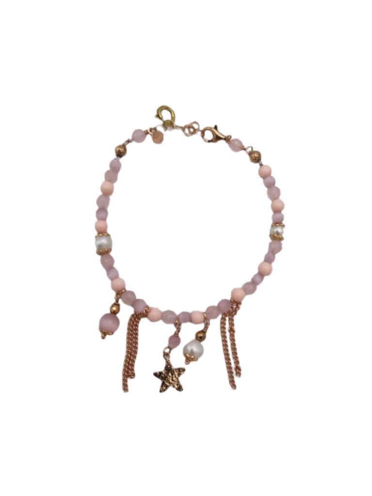 Bracciale Sacramore Firenze Perle e Pietre Naturali Rosa - SACRAMORE FIRENZE