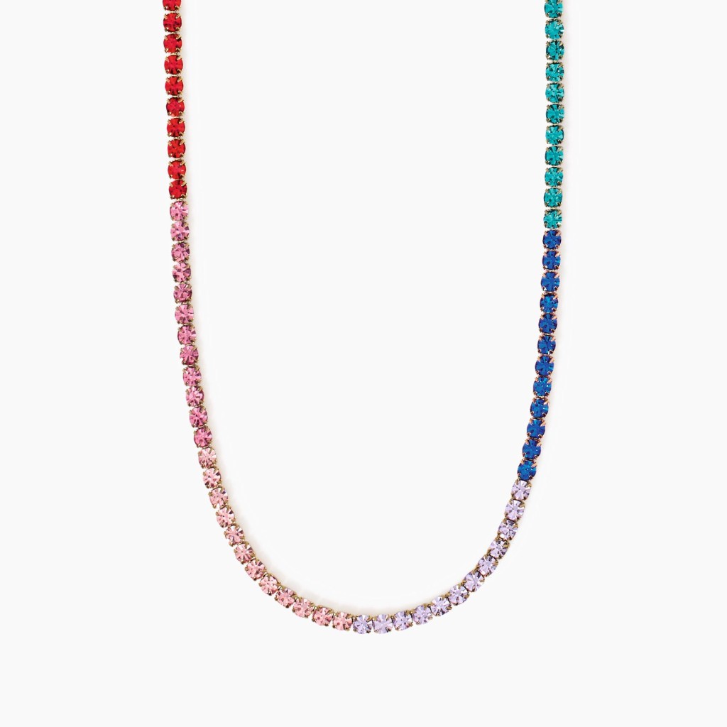 Girocollo dorato cristalli multicolor - KIDULT