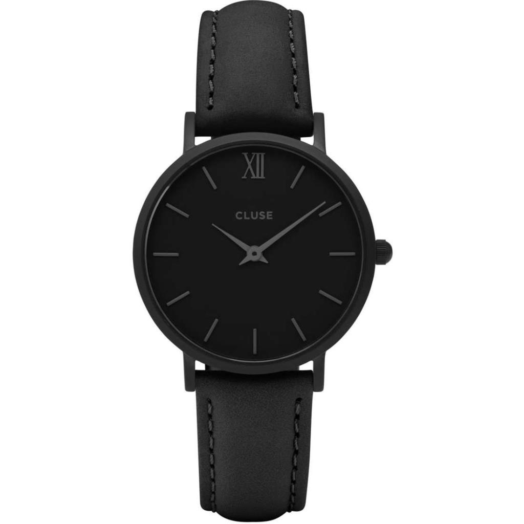 Orologio Cluse Minuit Leather Black/Black - CLUSE